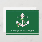 マネジャーのポストカードクリスマスグリーンの重量 ポストカード (正面/裏面)