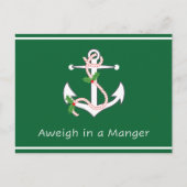 マネジャーのポストカードクリスマスグリーンの重量 ポストカード (正面)