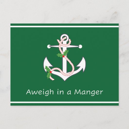 マネジャーのポストカードクリスマスグリーンの重量 ポストカード (正面)