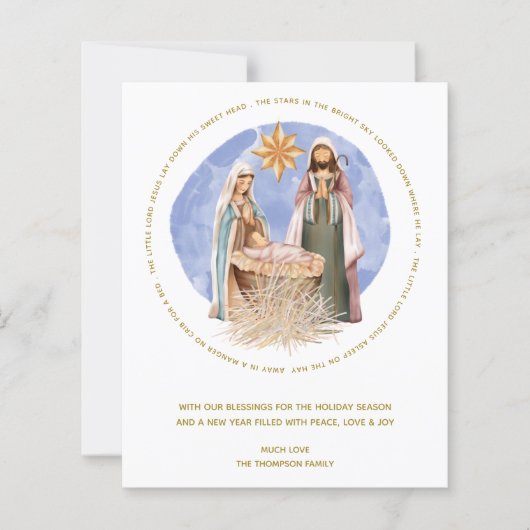 マネジャー遠くに出生のクリスマスカードの予算 (正面)