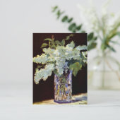 マネットスチルライフホワイトライラック ポストカード (スタンド正面)