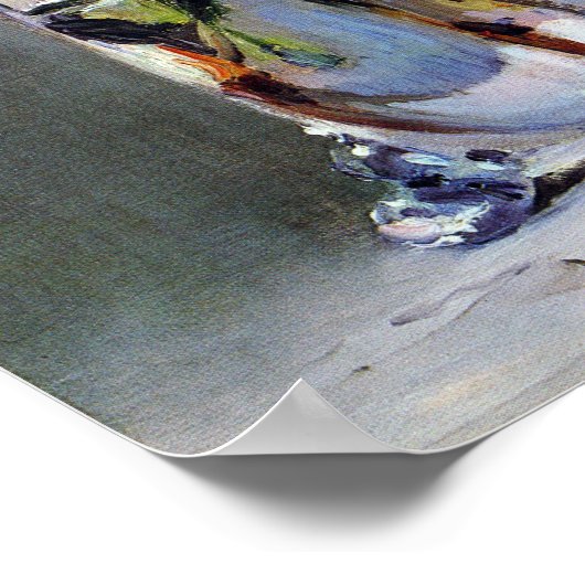 マネットライラックとバラファインアートプリント ポスター (角)