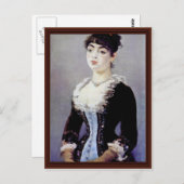 マネット・エドアールによるミシェル・レヴィ夫人のポートレート ポストカード (正面/裏面)