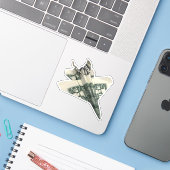 マネーおりがみ F-18ジェット戦闘機 シール (ノートパソコンとiPhone)