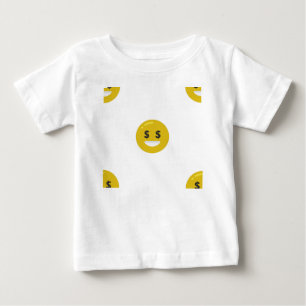 マネーアイ絵文字 ベビーTシャツ