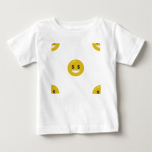 マネーアイ絵文字 ベビーTシャツ (正面)