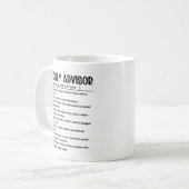 マネーアドバイザー コーヒーマグカップ (正面左)