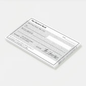 マネーエクスプレッションシルバーグリッター空白のチェック ポストイット (アングル)