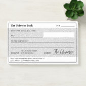 マネーエクスプレッションシルバーグリッター空白のチェック ポストイット (オフィス)