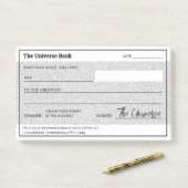 マネーエクスプレッションシルバーグリッター空白のチェック ポストイット (デスク)