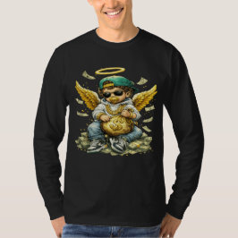 マネーエンジェルストリートスタイル長袖Tシャツ Tシャツ
