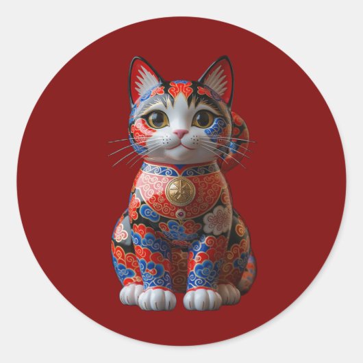 マネーキャット ラウンドシール (正面)