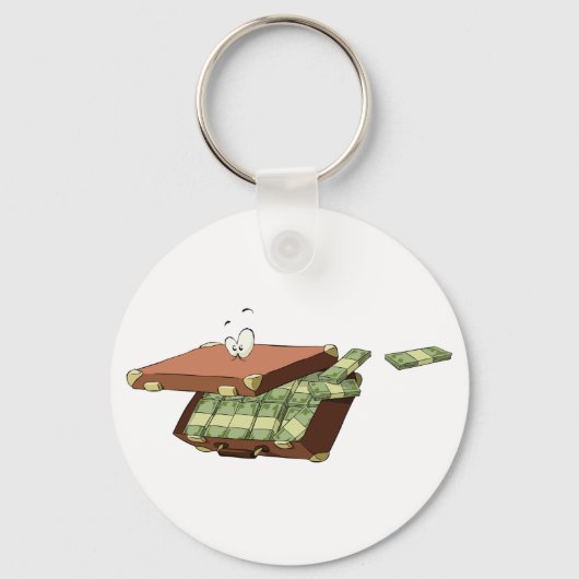 マネーキーチェーンのスーツケース キーホルダー (正面)