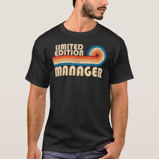 マネージャおもしろい役職職種誕生日作業者 Tシャツ (正面)