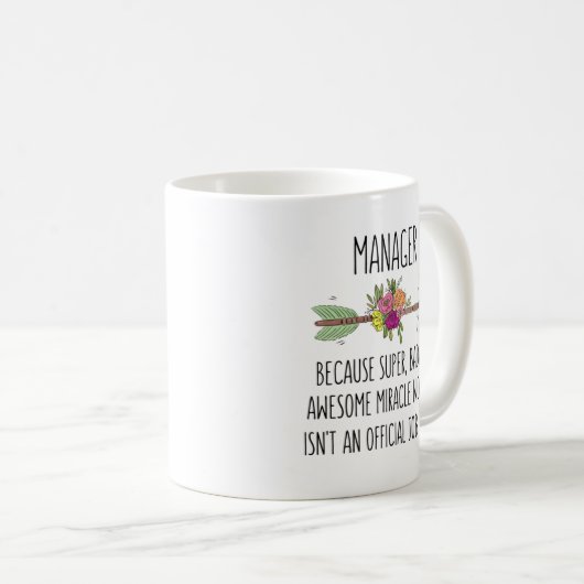 マネージャおもしろい新しい将来のボスギフトアイディア コーヒーマグカップ (正面右)