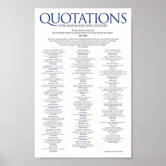 マネージャおよびリーダーの見積り ポスター (正面)