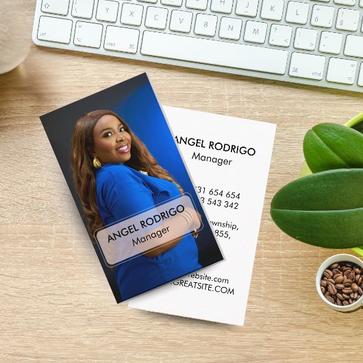 マネージャおよび従業員向けミニマル写真事業 名刺