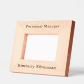 マネージャのフルネームモダンジョブのタイトル素朴スクリプト レーザー彫刻フレーム (左)