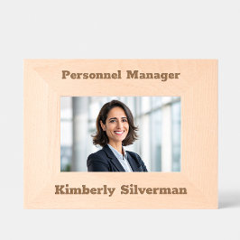 マネージャのフルネームモダンジョブのタイトル素朴スクリプト レーザー彫刻フレーム