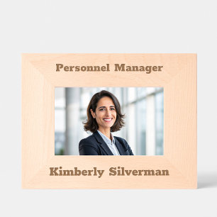 マネージャのフルネームモダンジョブのタイトル素朴スクリプト レーザー彫刻フレーム