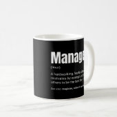 マネージャーと上司の仕事の定義 コーヒーマグカップ (正面右)