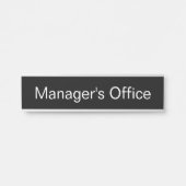 マネージャーのオフィス白黒文字テンプレート サインプレート (正面)