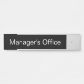 マネージャーのオフィス白黒文字テンプレート サインプレート (正面)