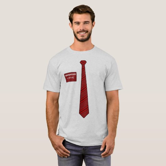 マネージャーのネクタイのワイシャツ Tシャツ (正面フル)