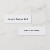 マネージャーの名刺 スキニー名刺 (正面/裏面)