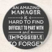 マネージャ、マネージャへのギフト、真のマネージャ素晴らし コースター (正面)
