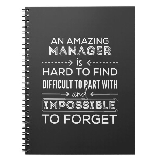 マネージャ、マネージャへのギフト、真のマネージャ素晴らし ノートブック (正面)