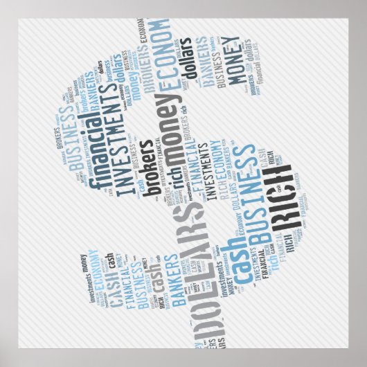 マネータイプ文字記号 |ビジネスギフト ポスター (正面)