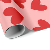 マネーターハートラブバレンタインレッドピンク ラッピングペーパー (ロールコーナー)
