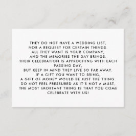 マネーツリー/ウィッシングウェル招待状挿入 エンクロージャーカード