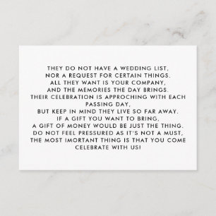 マネーツリー/ウィッシングウェル招待状挿入 エンクロージャーカード