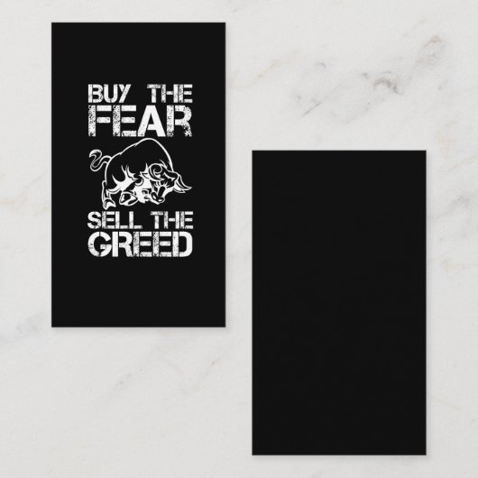 マネートレーディングギフト株式市場投資家トレーダー 名刺 (正面/裏面)