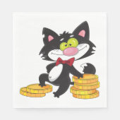 マネーナプキンス付き猫紙 スタンダードランチョンナプキン (正面)