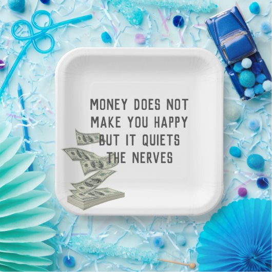 マネーハピネス引用文 ペーパープレート (パーティー)