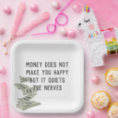 マネーハピネス引用文 ペーパープレート (パーティー)