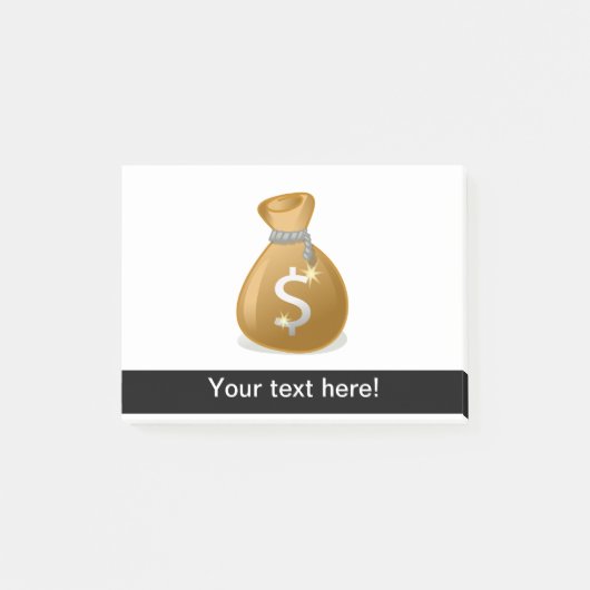 マネーバッグクリップアート ポストイット (正面)