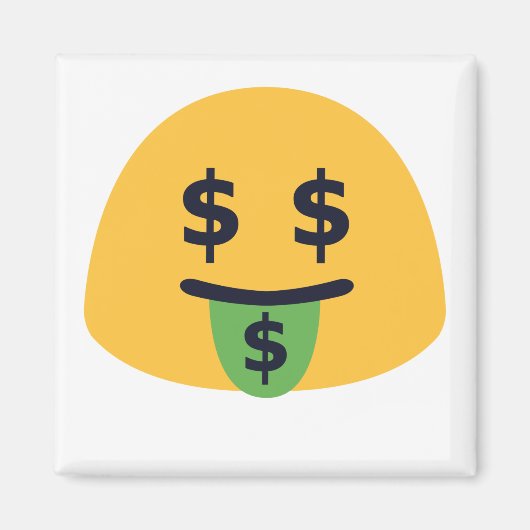 マネーマウス絵文字 マグネット (正面)