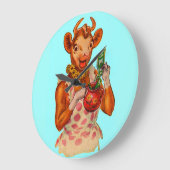 マネーマネージャー、Elsie the Cow ラージ壁時計 (傾斜)