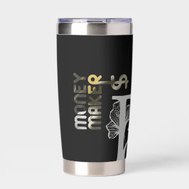 マネーメーカーウォーターボトルトレンド抽象芸術ブラック金ゴールド ウォーターボトル