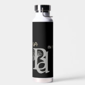マネーメーカーウォーターボトルトレンド抽象芸術ブラック金ゴールド ウォーターボトル (左面)