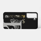 マネーメーカーサムスンケーストレンド抽象芸術ブラックWhit Samsung Galaxyケース (裏面横)