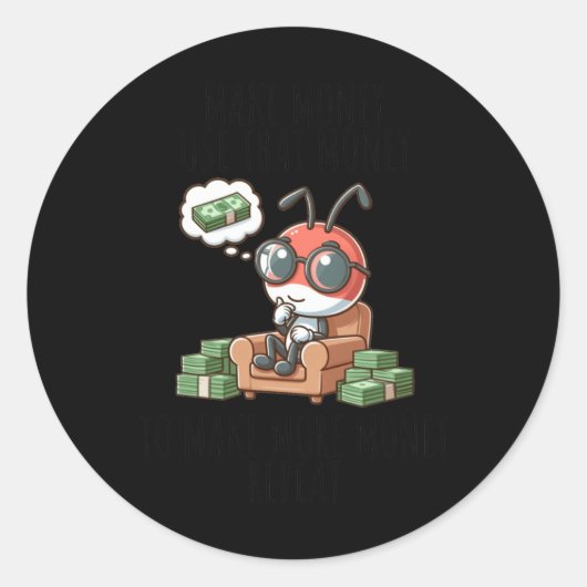 マネーメーカーAntステッカー ラウンドシール (正面)