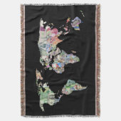 マネーワールドマップ財務国シンボルbusiness cuve スローブランケット (正面縦)