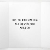 マネー誕生日カード – お金を折のまわりにりたたむ 三つ折り案内状 (内部中)