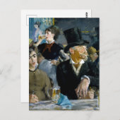 マネ印象派のカフェ絵画で ポストカード (正面/裏面)