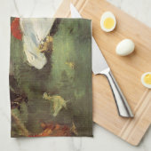 マネ印象派フランスのファミリーガーデン絵画ズ キッチンタオル (四つ折り)